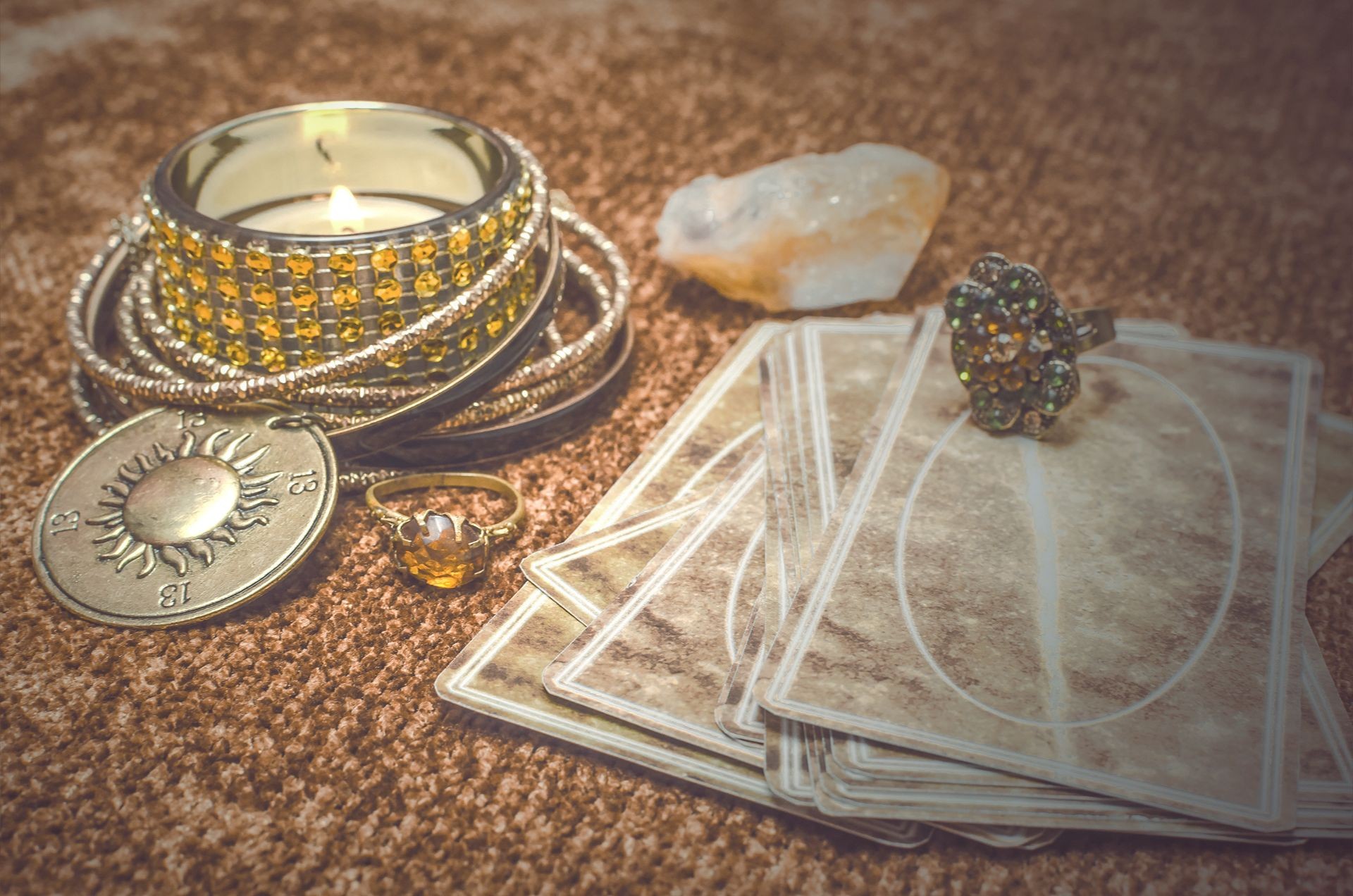 Future reading by tarot cards on the table concept. Future reading by tarot cards on the table concept.